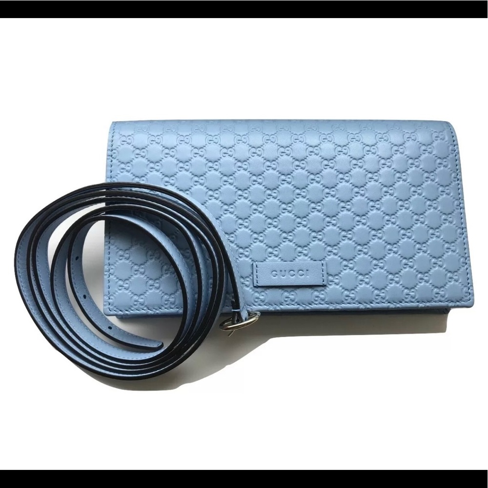 GUCCI WOMEN' MICROGUCCISSIMA CROSSBODY WALLET - Picture 1 of 7